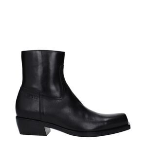 Versace Black Leather Ankle Men's Boots